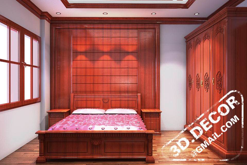 Nội thất phòng ngủ với gỗ tự nhiên cao cấp