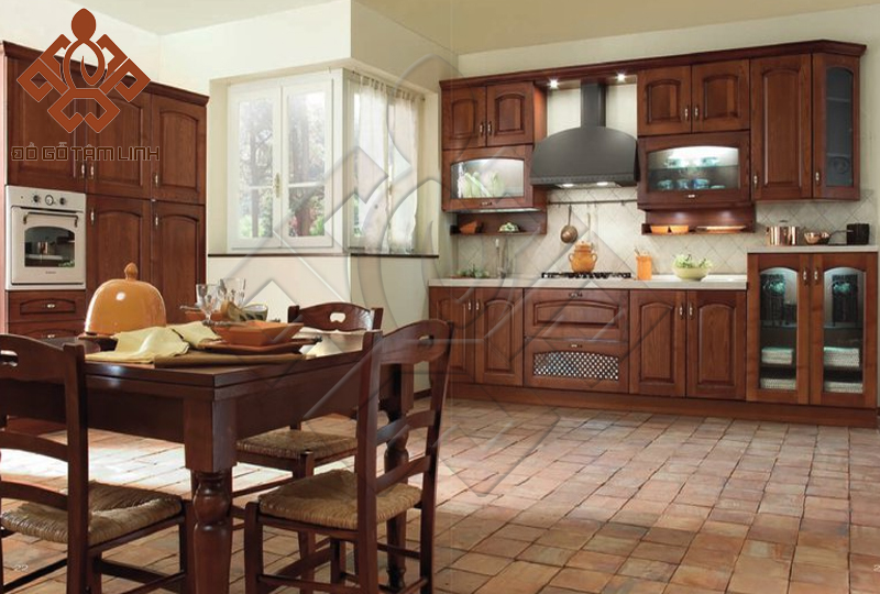 Mẫu phòng bếp phù hợp với không gian nội thất chung cư