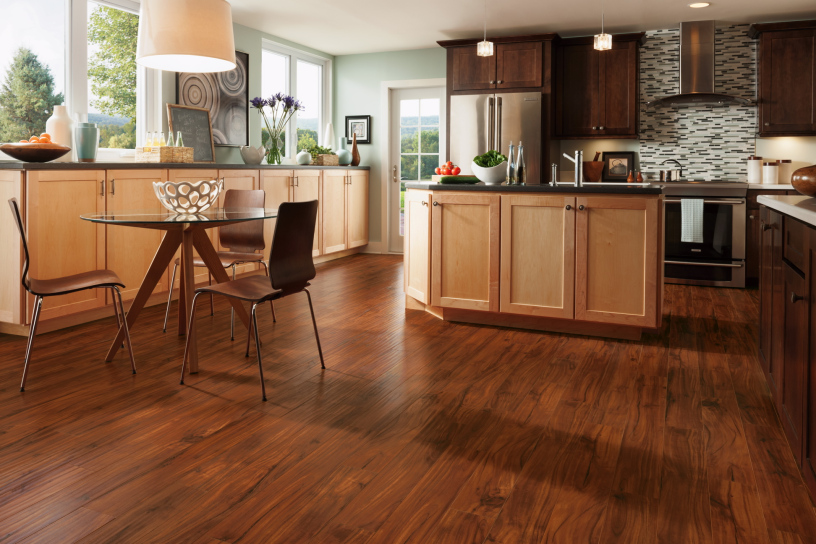 Sàn gỗ tự nhiên cho nội thất phòng bếp
