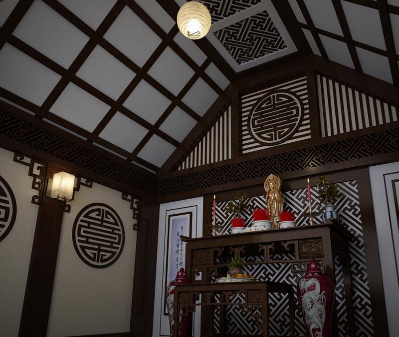 Liên hệ đồ gỗ tâm linh để được tư vấn và thiết kế nội thất phòng thờ đẹp